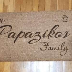 Laser Engraved Personalized 18" x 30" Coir Doormat