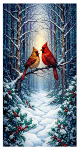 B001 winter cardinals rect