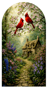 B003 spring cardinals arch