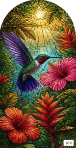 B010 purple hummungbird hibiscus