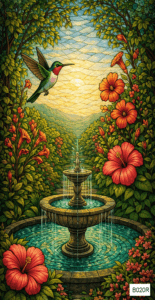 B020R hummingbird water fountain 1 rect