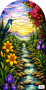 B022 hummingbird water stream 1 arch