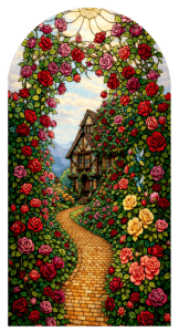 F011 rose garden cottage path 1 ARCH