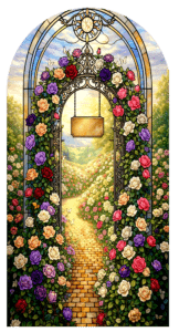 F013 rose garden arbor sign 3 ARCH