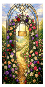 F013R rose garden arbor sign 3 RECT