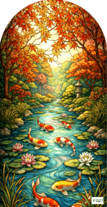 F027 j autumn koi pond ARCH