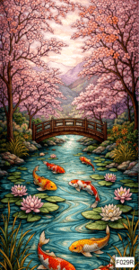 F029R j cherry blossom koi pond RECT