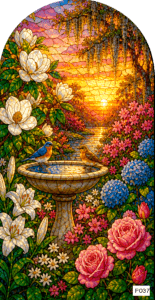 F037 southern pathway 1 bird bath arch