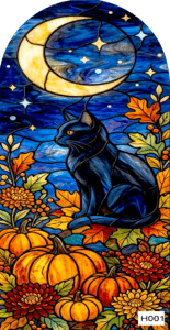 H001 halloween black cat 1 arch web