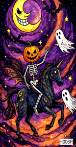 H006R halloween NBC horse rider rect