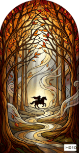 H010 haunted autumn horseman arch