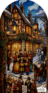 H018 victorian london christmas caroler ech
