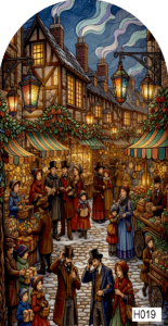 H019 victorian london christmas market 1 arch