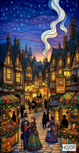 H020R victorian london christmas street 2 rect
