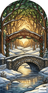 H028 christmas village 1 welcome ARCH