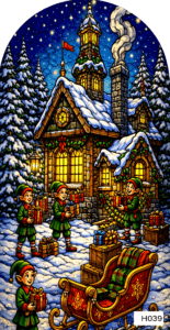 H039 santa village 1 elves sleigh