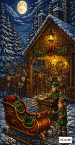 H040R santa village 1 sleigh RECT