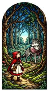 M016 storybook 1 red riding hood arch