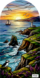 P004 Irish coastline lighthouse arch