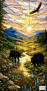 W004R black bears at creek rect