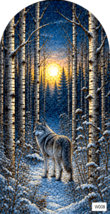 W008 wolf in the aspens night