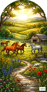 W010 horses on ranch