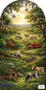 W011 cows on the farm