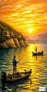 W013R sunset fishing at cliffs rect