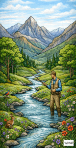W014R fly fishing mountain rect