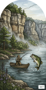 W017 big bass fishing cliffs ARCH