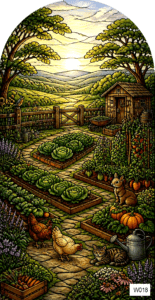 W018 vegetable garden on farm