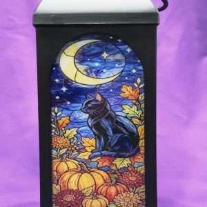 Halloween Collection – Pumpkin Hollow  — Stained Glass Style Lantern