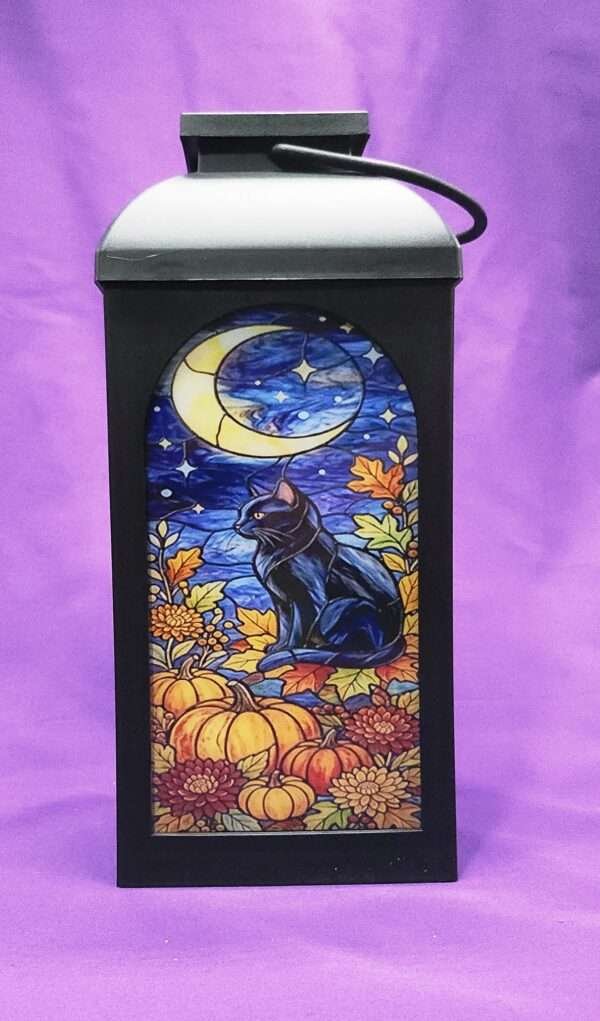 Halloween Collection – Pumpkin Hollow  — Stained Glass Style Lantern