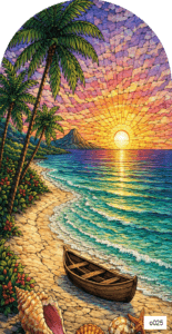 o025 beach palm trees 1 arch