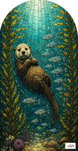 o028 underwater set 1 sea otter